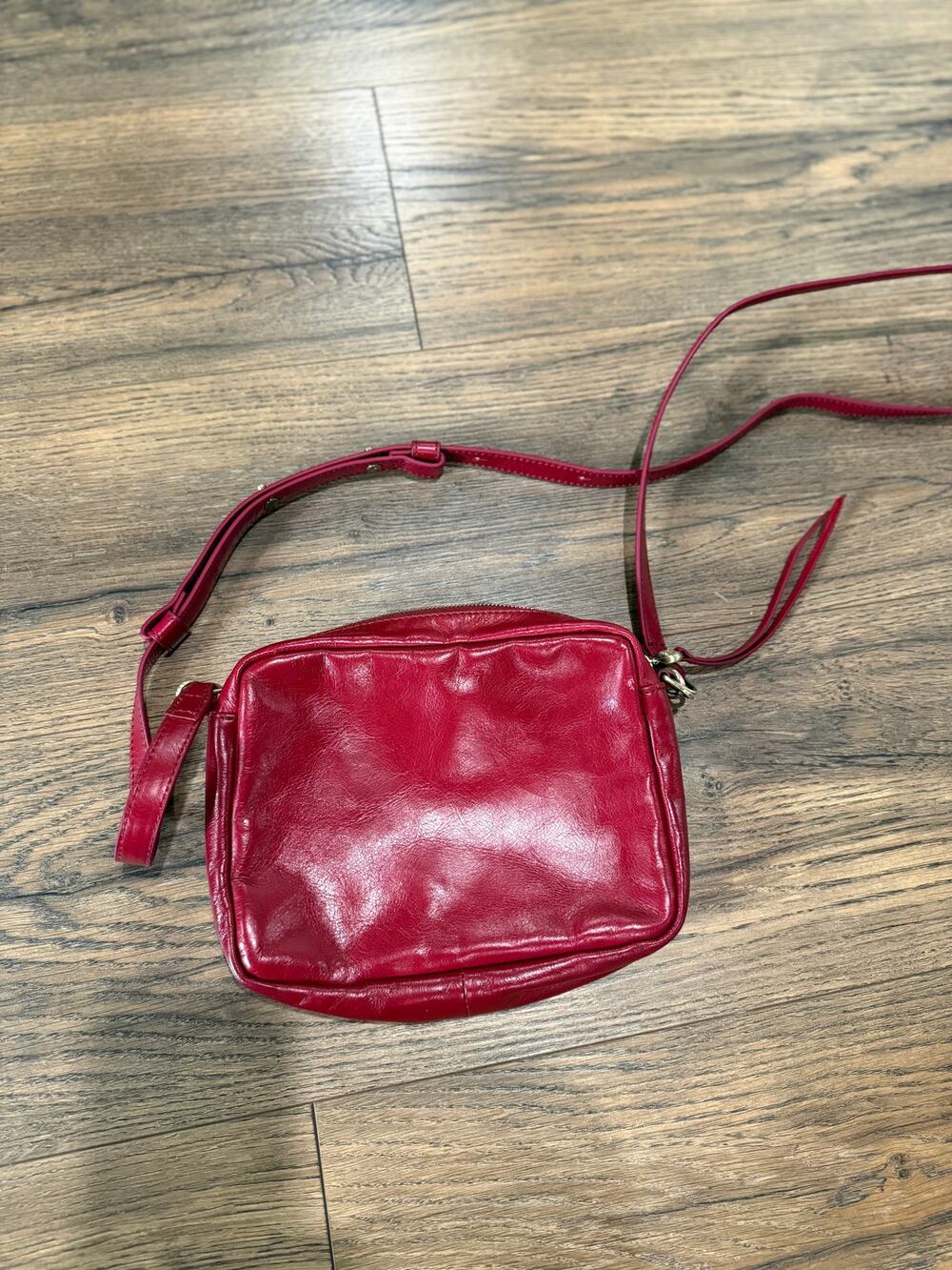 HOBO Red Leather Crossbody Bag